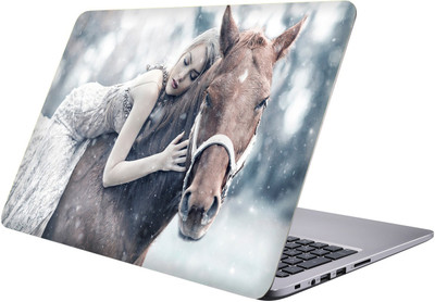 

PRINTCLUB cute girl and horse Laptop Sticker 15.6 inch-Premium Quality, UV Printed, Laminated, Bubble Free, Scratchproof Laptop Skin-57 Vinyl Laptop Decal 15.6