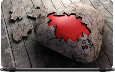 

Lapower Broken grey coloured heart Vinyl Laptop Decal 15.6