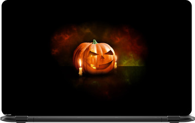 

Lapower Candle near a halloween pumpkin Vinyl Laptop Decal 15.6