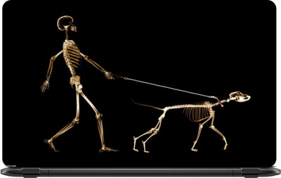 

Lapower Skeleton of a man and dog Vinyl Laptop Decal 15.6
