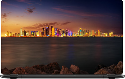 

Lapower Luminated skyscrapers at night Vinyl Laptop Decal 15.6