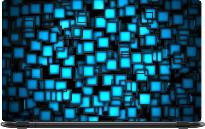 

Lapower 3D light blue colour cubes Vinyl Laptop Decal 15.6