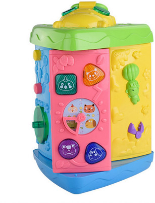

Kiddale Colorful Kids Activity Cube Educational Baby Toys Play with Lights, Music, Abacus, Shape Sorter Blocks, Durable -Fun Musical Toy for Kids(10 Month to 3 Years), Toddler and Babies(Multicolor)