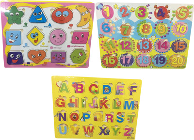

Assemble Learn n Fun 3 in 1 Learning Wooden toys for Children(Multicolor)