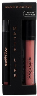 

Max & More Matte Liquid Lipstick & Lip Liner(Deep Nude)