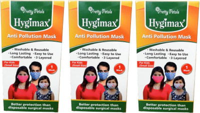 

Hygimax Anti-Pollution Mask for Kids Set of 3 Kids Mask