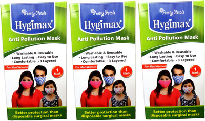 Hygimax Anti-Pollution Mask Set of 3 For 01 Men and Women Mask