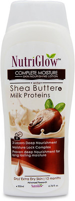 

NutriGlow Complete moisture skin nourshing lotion with shea butter & milk proteins.(200 ml)