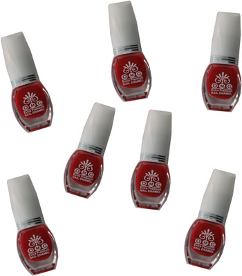 

omg Extra Premium Nail Enamel Red(Pack of 7)