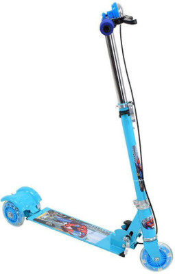 

JSK Collection 3 Wheel Skating Scooter With Shock Absorbers And Bell For Kids Manual Scooter(Blue)