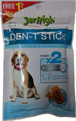 

Goofy Tails JerHigh Den-T Stick 70g Teeth Cleaner Dog Snack (Tuna Flavor, Pack of 6 Pcs) Tuna Dog Treat(70 g, Pack of 6)