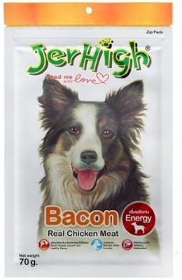 

Goofy Tails JerHigh Bacon 70G Bacon Dog Treat(70 g, Pack of 12)