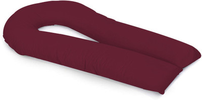 Cloth Fusion Solid Plain Pregnancy Pillow Pack of 1(Maroon)