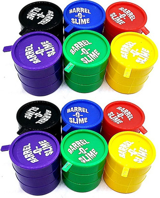 

Catchimp Pack of 12 Barrel O Slime Multicolor Putty Toy