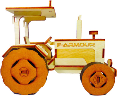 

Nekbal Tractor Miniature Model - 3D Wooden Puzzle Toy(48 Pieces)