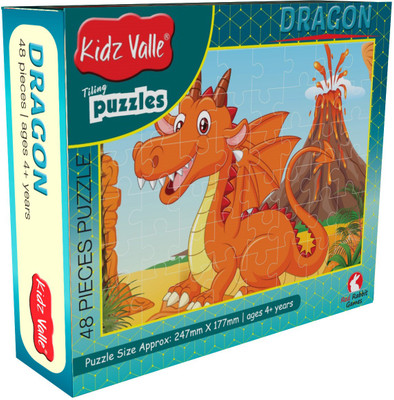 

Kidz Valle Dragon 48 Pieces Tiling Puzzles (Jigsaw Puzzles, Puzzles for Kids, Floor Puzzles), Puzzles for Kids Age 4 Years and Above.(48 Pieces)