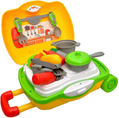 

Toyshine Briefcase Cum Trolley Kitchen Set, Pretend Play Set Toy