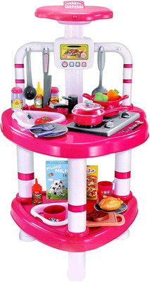 

Toyshine Modular Design Kitchen Set Cooking Toy 44 Accessories with Music and Lights