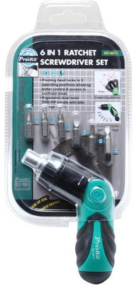 Proskit 6 in 1 Ratchet Screwdriver Set Impact Screwdriver(Pack of 1)