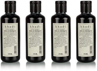 

Herbal Khadi Amla & Bhringraj shampoo, pack of 4(840 ml)