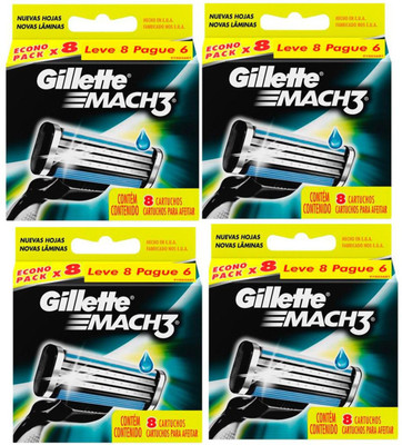 

Gillette COMBO 4 MACH3 8 CARTRIIDGE BLADES(Pack of 4)