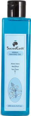 

SacredEarth Herbal Shaving Gel - With Aloe Vera, Menthol and Tea Tree(200 ml)