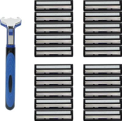 

Hajamat Ace II -2 Blade Shaving Razor for Men ( 1 Razor Handle + 20 Cartridges )