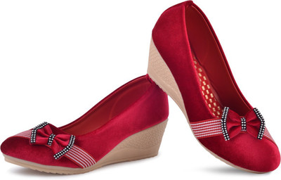 

PIPILIKA Queen 113.325 Red Trendy High Heel Wedges Belly Shoe for Women Bellies For Women(Multicolor