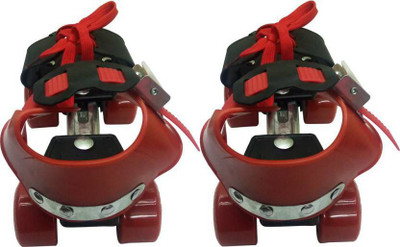 

Pestana Adjustable Rubber Wheel Skates Quad Roller Skates - Size 4--8 UK(Pink)