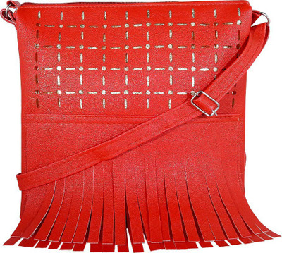 

Rainylia Girls Casual, Formal, Sports, Evening/Party Red Synthetic Leather Sling Bag
