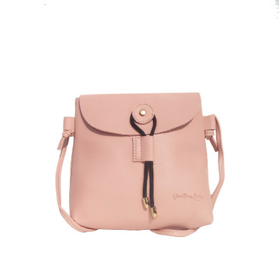 Gifts Bring Smiles Women Casual, Evening/Party Pink Leatherette Sling Bag