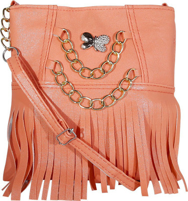 

Rainylia Girls Casual, Formal, Sports, Evening/Party Pink Synthetic Leather Sling Bag