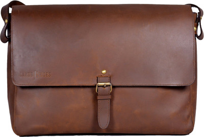 

JAYSS HIDES Men & Women Casual Brown Genuine Leather Messenger Bag