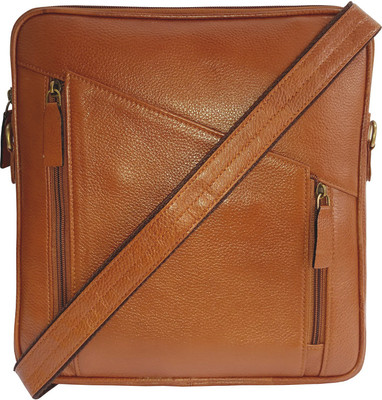 

Torque Dzinte Men & Women Formal, Evening/Party, Casual, Sports Brown Genuine Leather Sling Bag