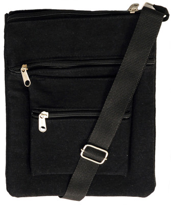 

Alemah Girls Casual Black Denim Sling Bag