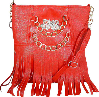 

Rainylia Girls Casual, Formal, Sports, Evening/Party Red Synthetic Leather Sling Bag