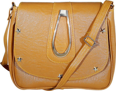

Rainylia Girls Casual, Formal, Sports, Evening/Party Yellow Synthetic Leather Sling Bag