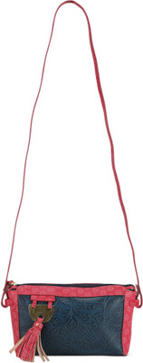

Holii Women Casual Blue Genuine Leather Sling Bag