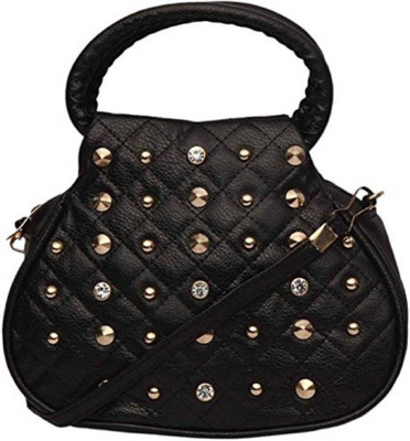 

AL Noone Star Women Evening/Party Black PU Sling Bag