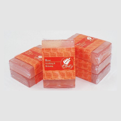 

Vherbs Handcrafted Rose Soap(100 g, Pack of 6)