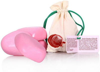 

Vherbs Pebbles Strawberry and Goat Milk Antiseptic Glycerin Saop(90 g, Pack of 4)