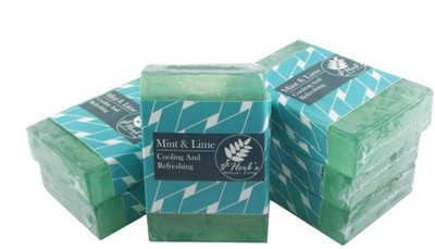 

Vherbs Handcrafted Mint & Lime Soap(100 g, Pack of 6)