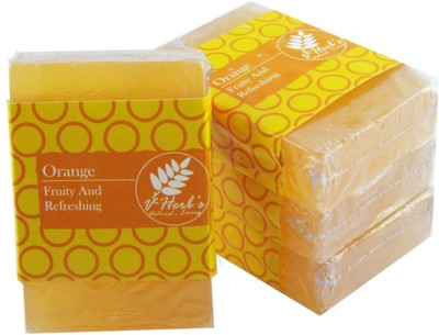 

Vherbs Handcrafted Orange Soap(100 g, Pack of 4)