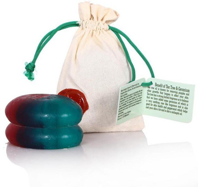 

Vherbs Pebbles Tea Tree and Geranium Antiseptic Glycerin Soap(90 g, Pack of 2)