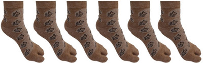 Camey Men Striped Mid-Calf/Crew(Pack of 6)