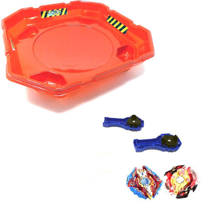 

Bestie Toys Rotary Top Burst Super Battle Top Set of 1 Big Beyblade Stadium with 2 Battle Tops & 2 Launchers(Multicolor)