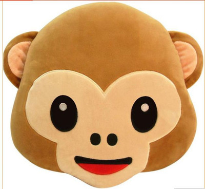 Frantic Premium Quality Monkey Soft Cushion with 35 Cm - 35 cm(Brown)
