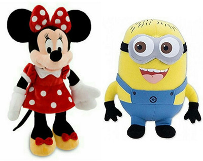 

soniya Enterprises Minnie mouse-42cm and Minion - 23.5 cm(Multicolor)