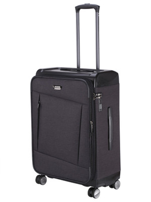 

Nasher Miles Budapest Hard PP & Soft Melange Check-in Luggage Bag ( inch) Black Expandable Check-in Luggage -  inch(Black