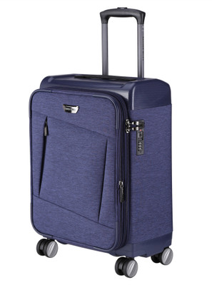 

Nasher Miles Budapest Hard PP & Soft Melange Cabin Luggage Bag ( inch) Blue Expandable Cabin Luggage -  inch(Blue